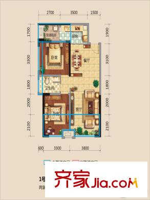 三匯玫瑰花城E3 2室2廳1衛(wèi)1廚