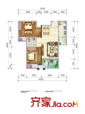 陽光?西雅圖A3 2室2廳1衛(wèi)1廚