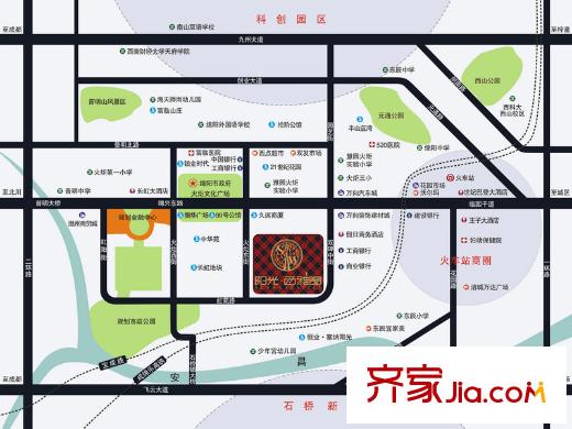 陽光?西雅圖區(qū)位圖
