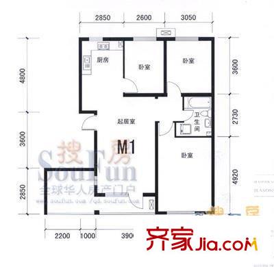 四季景園3室 戶型圖