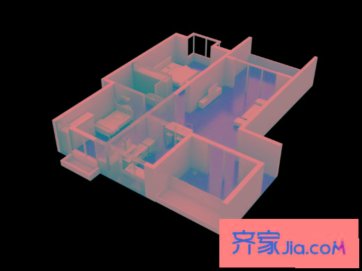 凱信水韻濱江戶型圖S 2室2廳1衛(wèi)