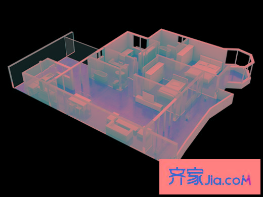 凱信水韻濱江戶型圖A- 3室2廳2衛(wèi)1廚