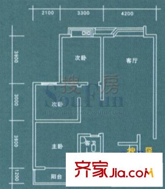 福澤源戶型圖戶型圖 3室2廳2衛(wèi)1廚