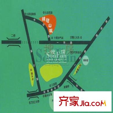 錦繡山城交通圖 