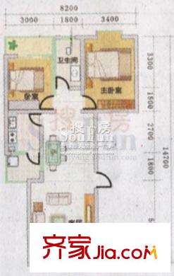 興發(fā)城東逸景戶型圖城東逸景戶型圖 2室2廳1衛(wèi)1廚