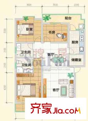 興發(fā)城東逸景戶型圖城東逸景E1戶型 3室2廳2衛(wèi)1廚
