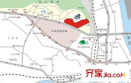中華坊云嶺交通圖