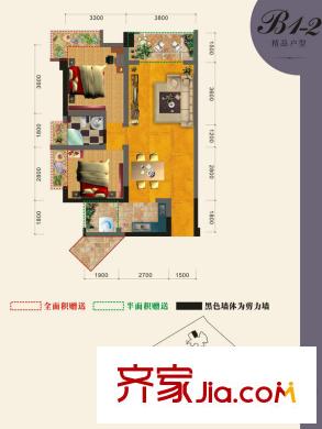 樊華似錦B1-2 2室1廳1衛(wèi)1廚