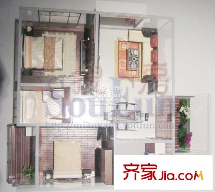 都市蘭亭戶型圖E4戶型 2室2廳1衛(wèi)1廚
