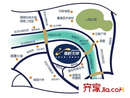 昊星廊橋水岸交通圖地圖