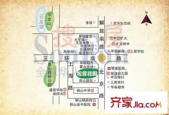 松霏花園交通圖
