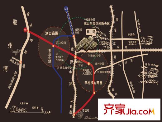 藍山灣交通圖