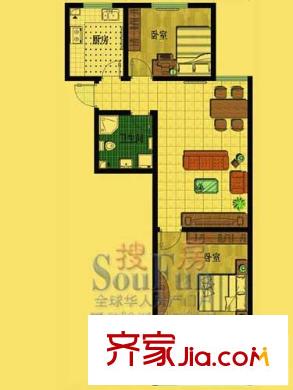 興隆花園戶型圖戶型圖 2室1廳1衛(wèi)