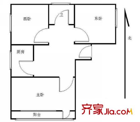 錯埠嶺四小區(qū)戶型圖3室戶型圖 3室1衛(wèi)1廚