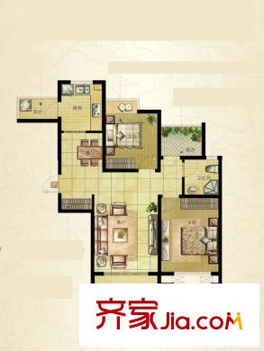 偉東幸福之城戶型圖二期高層c12 2室2廳1衛(wèi)1廚