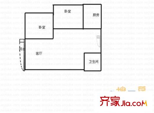 天泰陽光海岸2室 戶型圖