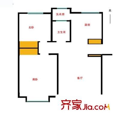 天泰陽光海岸2室 戶型圖
