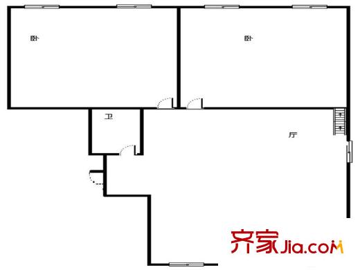 福林苑小區(qū)2室 戶型圖