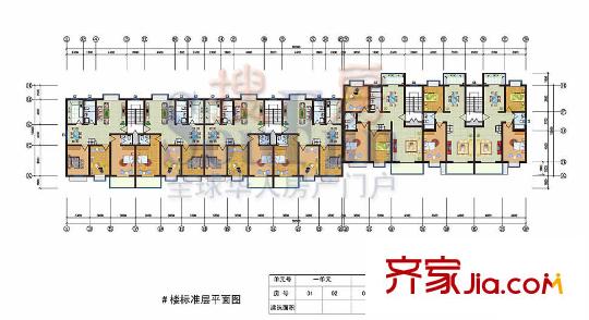 泰山城市花園戶型圖12號樓平面圖 1室