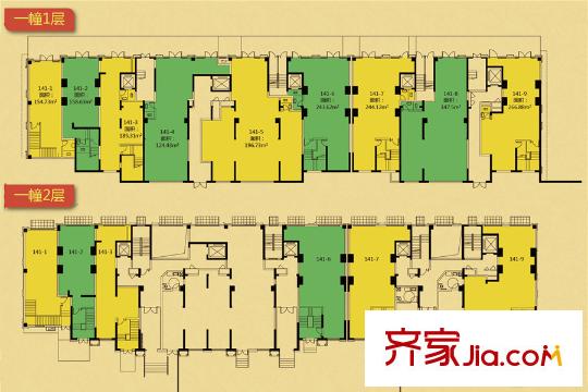 中海國(guó)際社區(qū)一里城二期商鋪一二幢戶型圖 1室