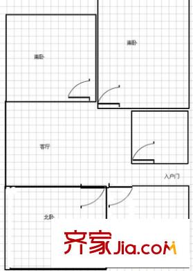升平路小區(qū) 3室 戶型圖