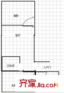 升平路小區(qū) 2室 戶型圖