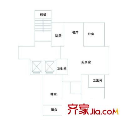 榮景盛苑 4室 戶型圖