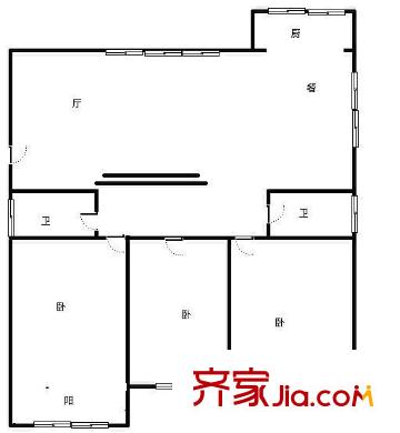 好萊花園 3室 戶型圖