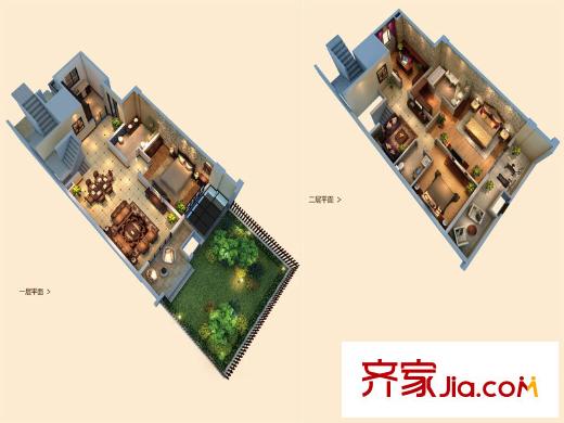 創(chuàng)源無想墅一期20-44#標準層B2戶型 4室2廳3衛(wèi)1廚