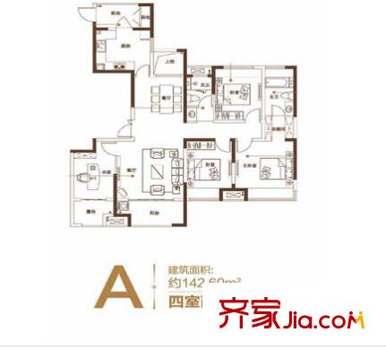 萬(wàn)達(dá)華府 0室 戶型圖