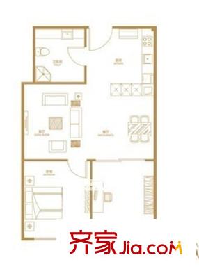 物華家園戶型圖7 1室1廳1衛(wèi)