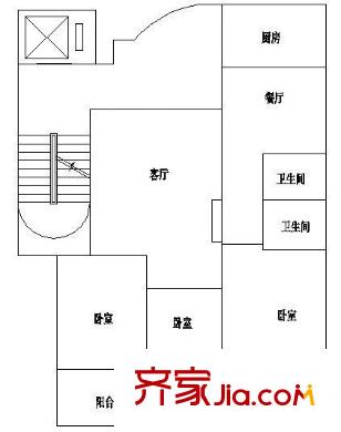 逸山花園 5室 戶型圖