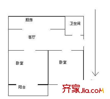 漢御花園戶型圖QQ截圖未命名 2室1廳1衛(wèi)1廚