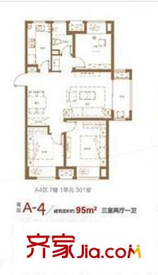 美蘭花園戶(hù)型圖2 
