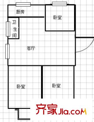 富麗城小區(qū) 3室 戶型圖
