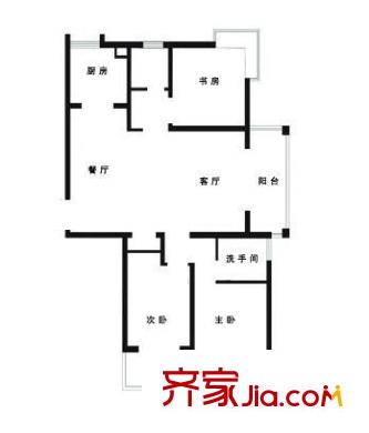 學(xué)府嘉苑 3室 戶型圖