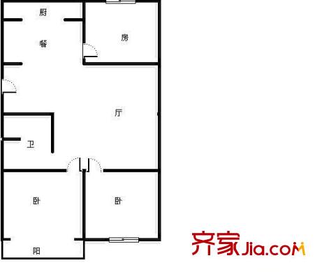 師大公寓 3室 戶型圖
