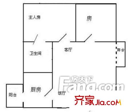 薇園小區(qū)戶型圖戶型圖3 3室2廳1衛(wèi)1廚