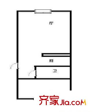 綠苑花園 1室 戶型圖