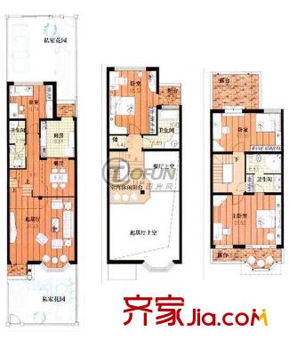 一棟洋房戶型圖47 3室