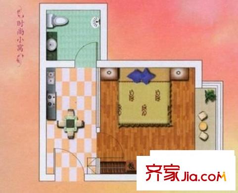 櫻花小鎮(zhèn) 1室 戶型圖