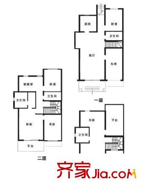 霖雨山莊 5室 戶型圖