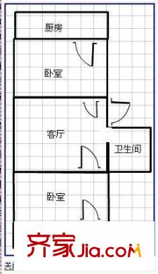 奎中小區(qū) 2室 戶型圖