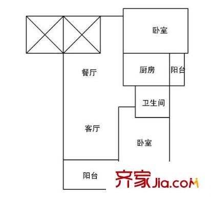 月星環(huán)球 2室 戶型圖