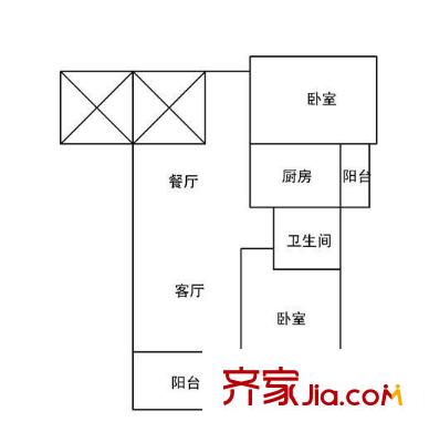 月星環(huán)球 2室 戶型圖