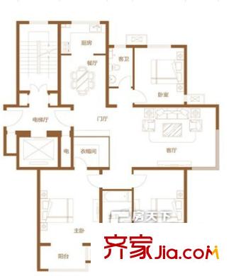興隆花園戶型圖1 2室1廳1衛(wèi)1廚