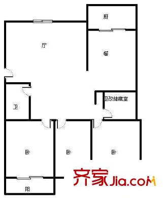 泰山嘉園 3室 戶型圖
