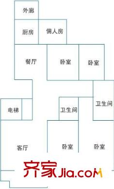 金府家園 4室 戶型圖