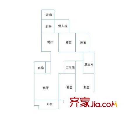 金府家園 5室 戶型圖