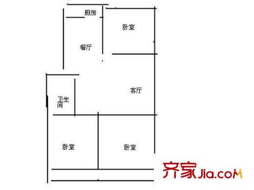 華康園 3室 戶型圖